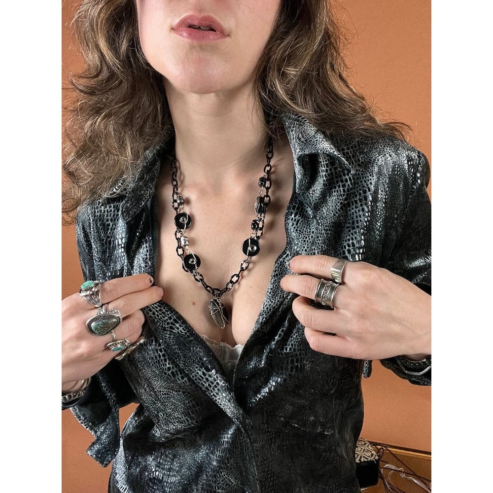 The Metallic Bead Charm Necklace